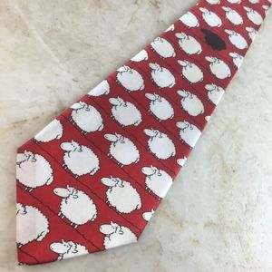 PARKSDER SILK TIE (SHEEP PRINT)